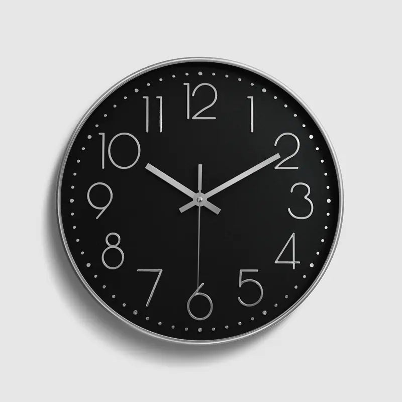 12-Inch Quartz Wall Clock with 3D Plastic Design