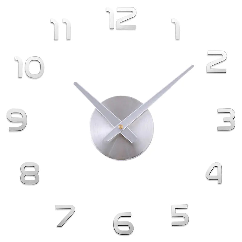 Creative 3D Acrylic DIY Wall Clock for Living Room
