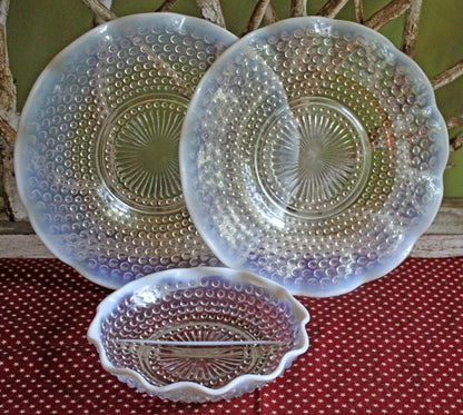 Antique Oval Silver & Glass Serving Platter. Godinger Silver Art. Fluted Glass with Etched Reticulated Silver Tray. Hosting Essential.