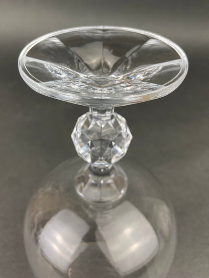 Vintage Bohemian Crystal Goblets, Queen's Lace Etched Stemware, Set of 6