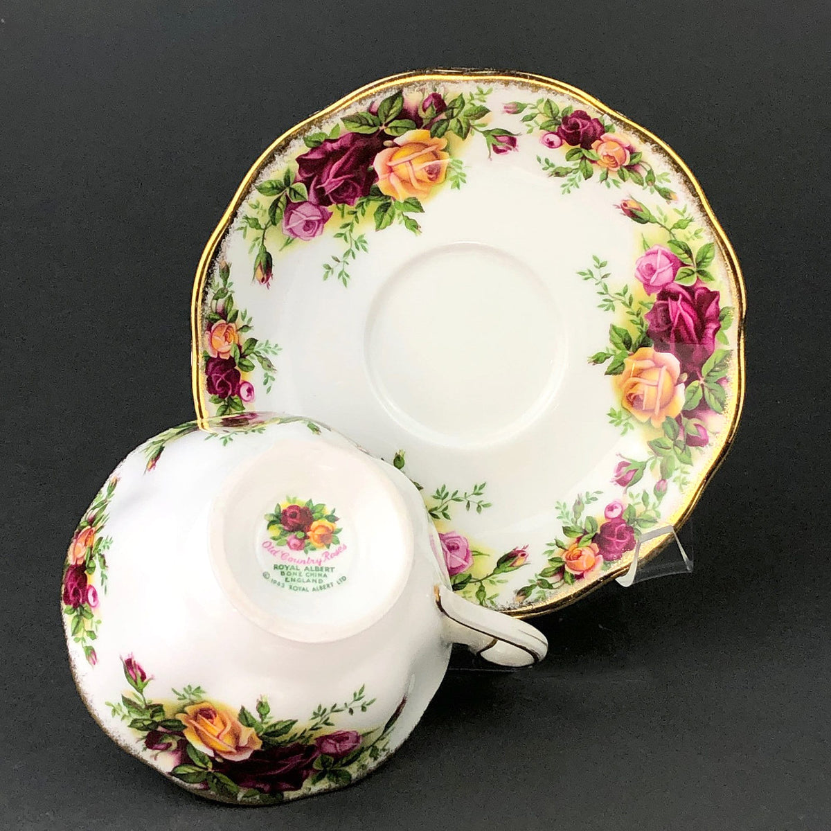 Royal Albert Cup and Saucer, Old Country Roses, Made in England