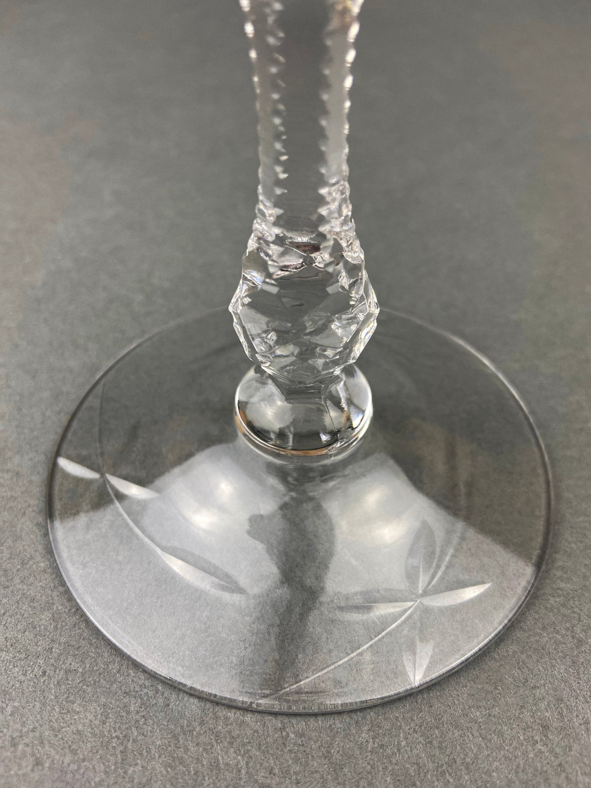Vintage Cut Crystal Champagne Glasses - Set of 6 Fine Stemware