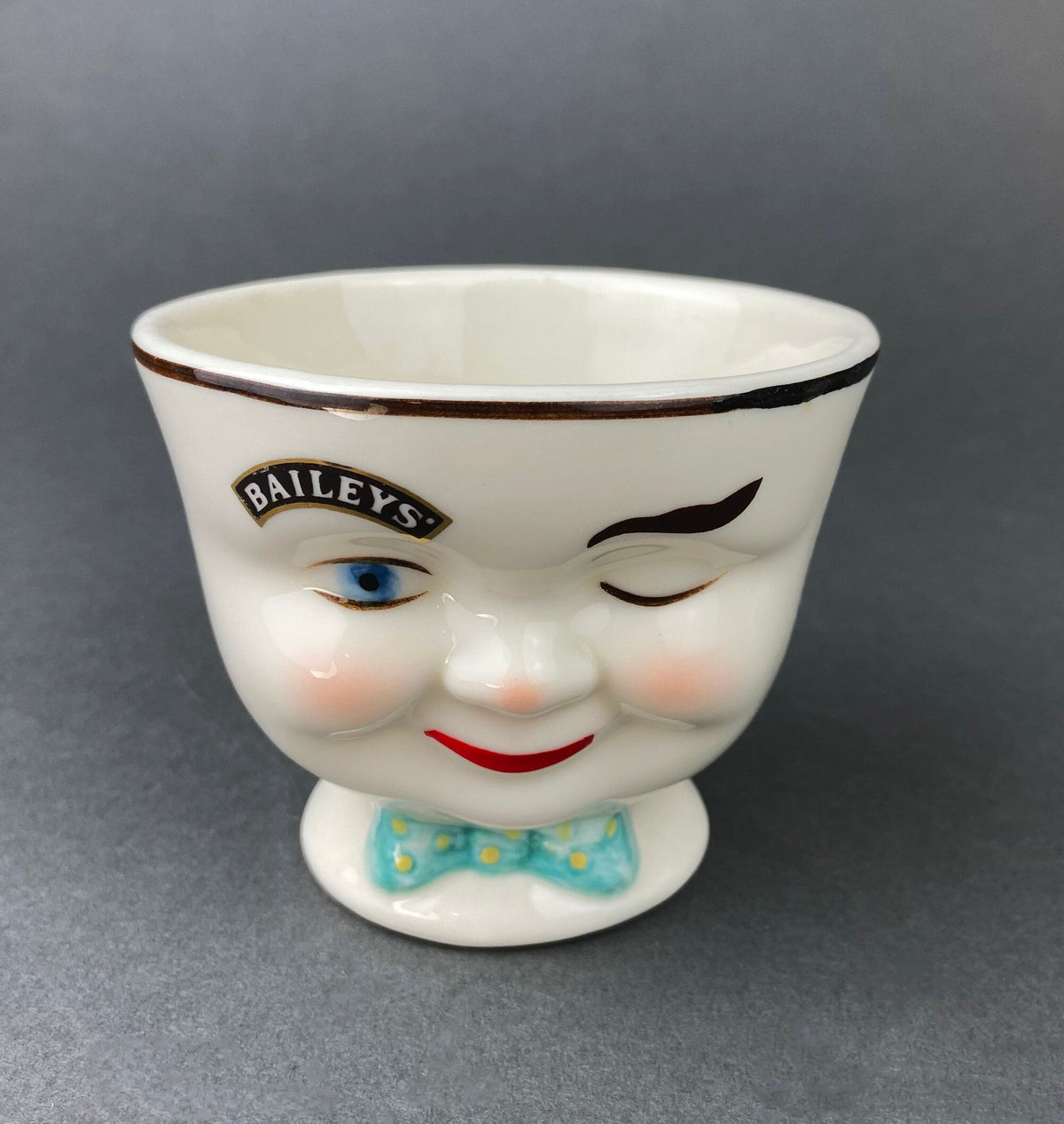 Bailey's Winking Face Creamer with Blue Bow - Yum Collectible Limited EditionCreamer