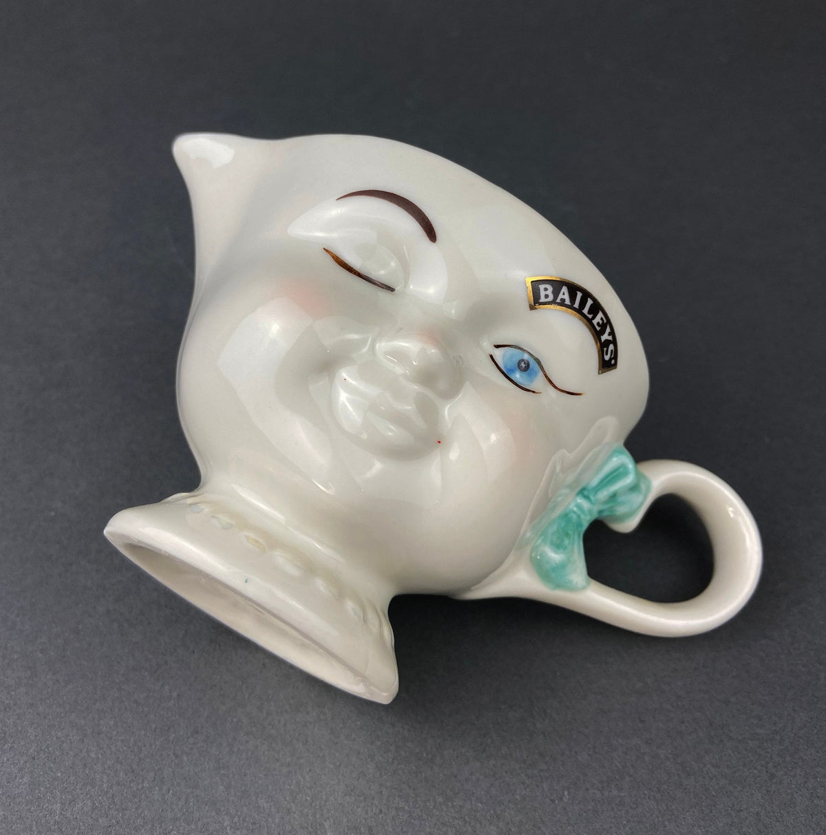 Bailey's Winking Face Creamer with Blue Bow - Yum Collectible Limited EditionCreamer