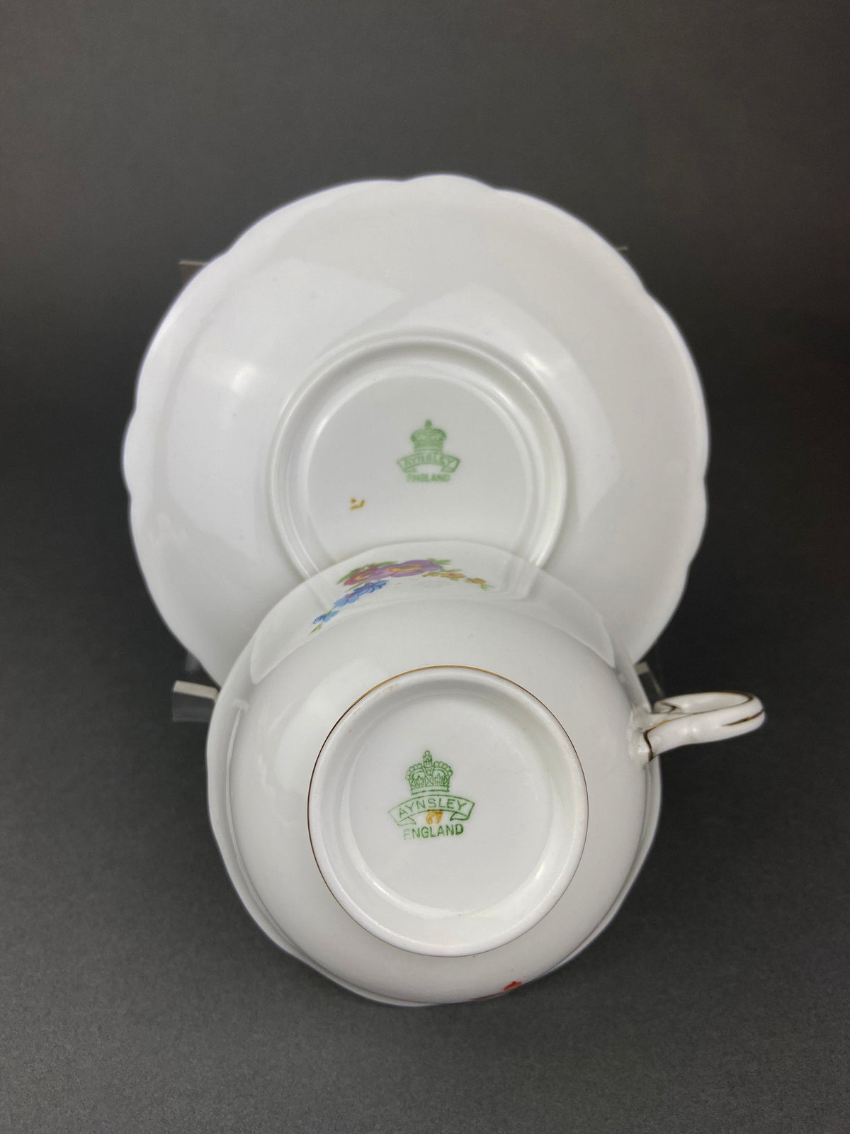 Vintage Aynsley Fine Bone China Tea Cup and Saucer - Floral England