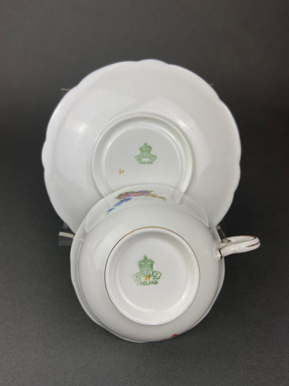 Vintage Aynsley Fine Bone China Tea Cup and Saucer - Floral England
