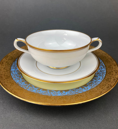 Noritake Allison Tea Set: Gold Band China Cups and Saucers (Set of Five)