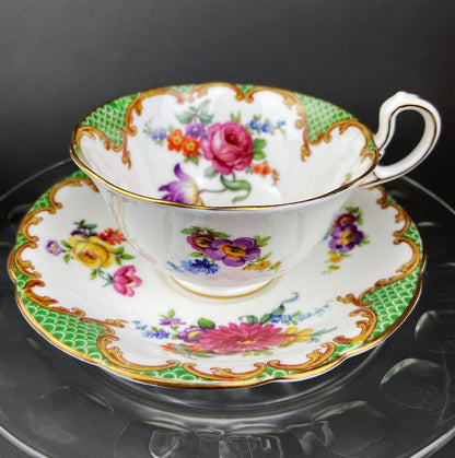 Vintage Aynsley Fine Bone China Tea Cup and Saucer - Floral England