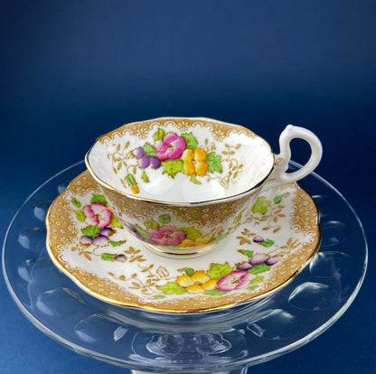 Vintage Royal Albert Tea Cup and Saucer, Flower Garland Crown China