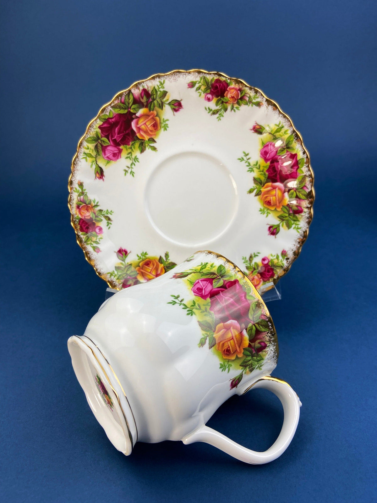 Royal Albert Cup and Saucer, Old Country Roses, Made in England