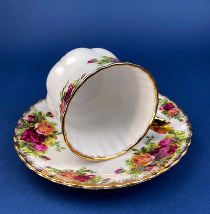 Royal Albert Cup and Saucer. Old Country Roses Motif Tea/Coffee Set.  Made in England. Replacements.  Gift for Mom. Gift for Her.
