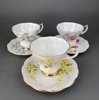Vintage Royal Albert Bone China Tea Cup and Saucer - Primrose Friendship Series