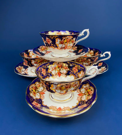 Vintage TeaCup and Saucer. Hand Painted Royal Albert Bone China. Heirloom Pattern. Made in England.