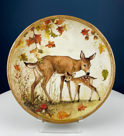 Cute Raccoon Dinner Set for One. Whimsical Plates and Mug. Kid at Heart or Grandparents' Gift for Grandkids. Fall Celebration. Cabin Decor.