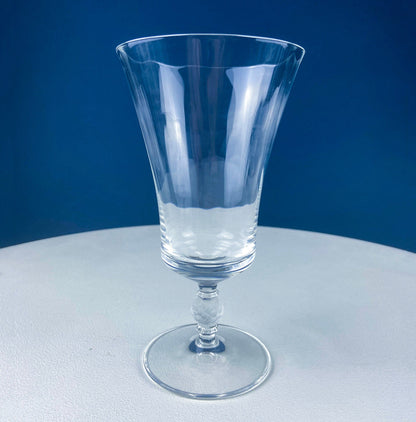 Crystal Water/Ice Tea Goblets with Ball Stem. Enchantress by Mikasa. Frosted Ball Shaped like Berries & Leaves. Set of 10. Beautiful Ping.