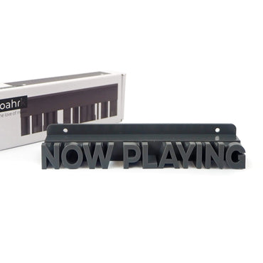Noahrk Now Playing Vinyl Record Wall Holder - Now Playing Vinyl Record Stand - Vinyl Record Wall Mount Display Vinyl Wall Mount Record Shelf Hanging Wall Record Display Storage LP Holder (Dark Grey)