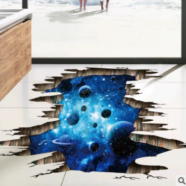 "FX9604 3D Galaxy Wall Stickers with Removable Design"