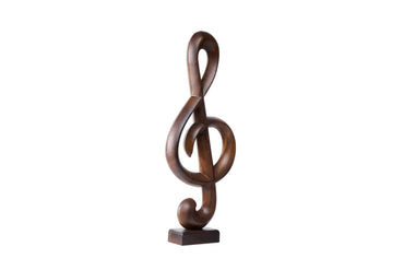 Handicraftviet Wooden Music Note Sculpture for Home Decoration and Music Lovers Music Note Décor for Music Teachers on Christmas (Wood Music Note Black)