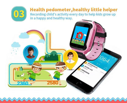 Kids Smart Watch GPS Phone Watches Camera Flashlight SOS Call Location Clock Children Watches 2G Data SIM Card Kids Smartwatch With Calling Camera Learning Games Video Music Flashlight For Boys Girls