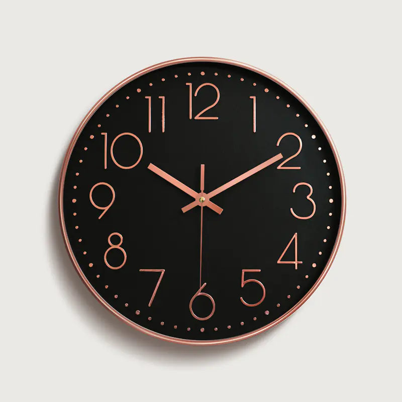 12-Inch Quartz Wall Clock with 3D Plastic Design