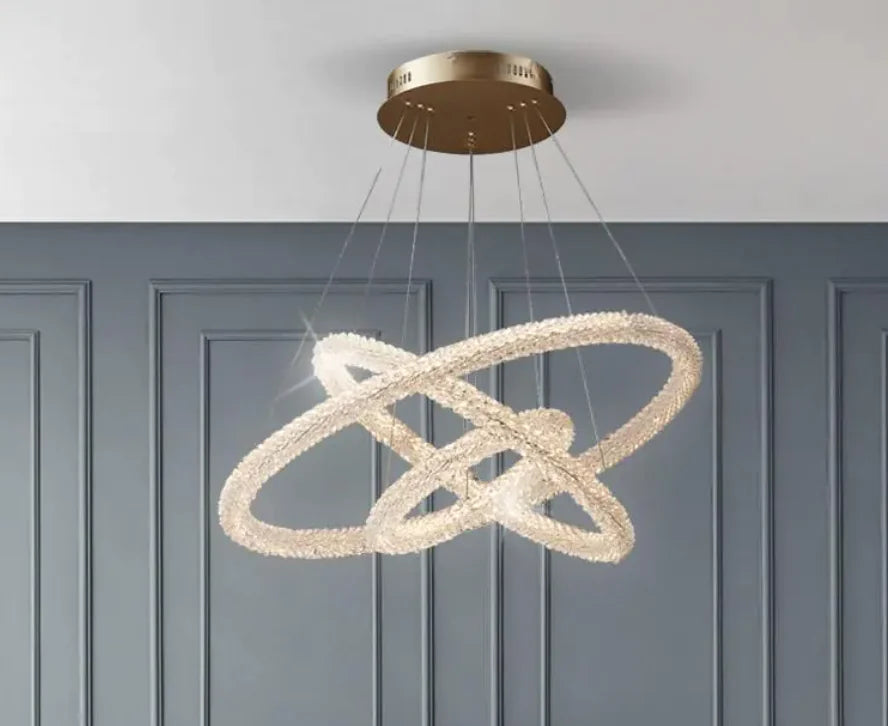 Luxe Crystal Halo Chandelier