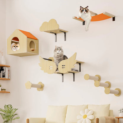 Feline Haven Wall-Mounted Cat Shelves