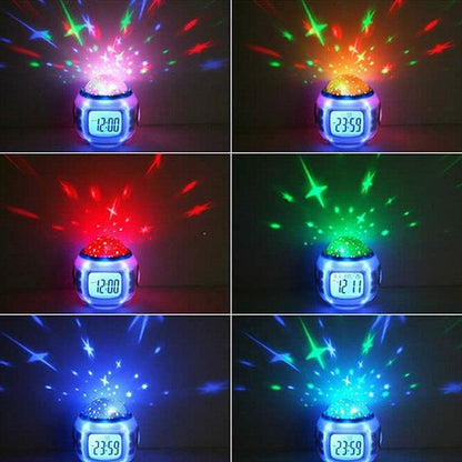 Luminous Alarm Clock Multifunctional White Screen Color Changing Bedroom Night Light Touch Control Bedside Lamp Dimmable Multi-Color Changing Gift Ideas Colorful Decompression Digital Accessories