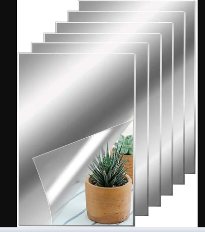 Square Acrylic Mirror Wall Stickers for Bathroom Decor