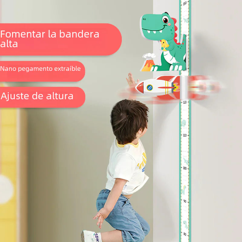 Magnetic 3D Growth Height Chart Wall Sticker for Kids