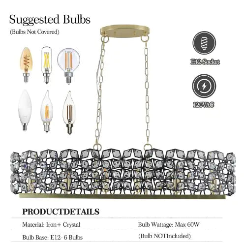 Luxury Gold Oval Crystal Chandelier
