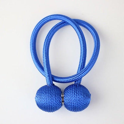 Magnetic Curtain Tieback Buckle Strap Holdbacks Magnet Clip For Curtain Rod Tie Backs Hanging Belts Rope Accessories Upgraded Curtain Buckles European Style Decorative Weave Rope Curtain Holdbacks Holder For Window Decor Curtain Clips Rope Straps Magnet