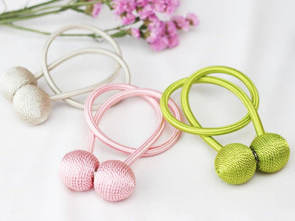 Magnetic Curtain Tieback High Quality Holder Hook Buckle Clip Curtain Tieback Polyester Decorative Home Accessories European Style Decorative Curtain Drape Tie With Strong Magnetic For Home And Office Decoration 49cm
