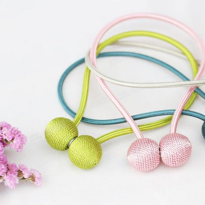 Magnetic Curtain Tieback High Quality Holder Hook Buckle Clip Curtain Tieback Polyester Decorative Home Accessories European Style Decorative Curtain Drape Tie With Strong Magnetic For Home And Office Decoration 49cm