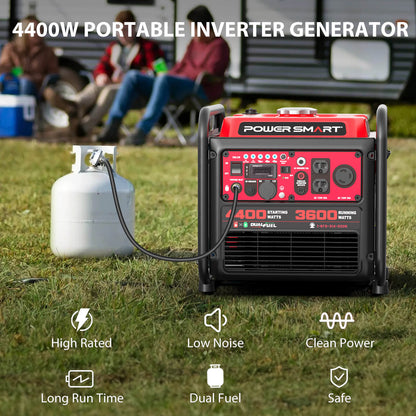 4400W Gasoline/Propane Dual Fuel Inverter Generator w/ CO Alert MB5040DC
