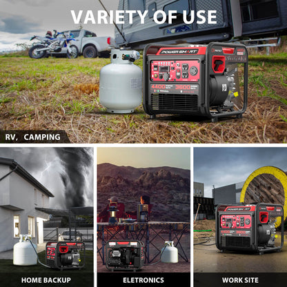 4400W Gasoline/Propane Dual Fuel Inverter Generator w/ CO Alert MB5040DC