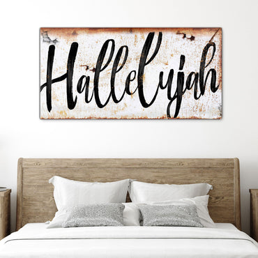 Hallelujah Rustic Edition Sign