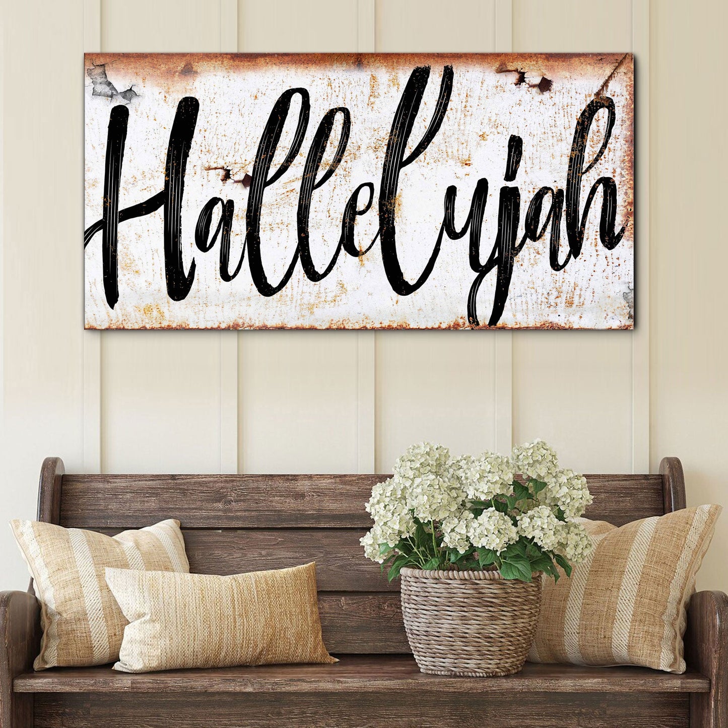 Hallelujah Rustic Edition Sign
