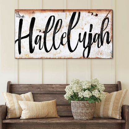 Hallelujah Rustic Edition Sign