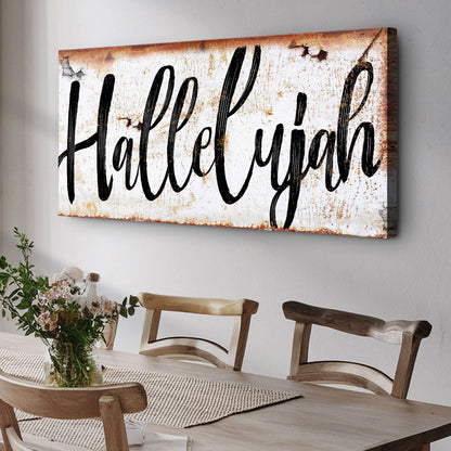Hallelujah Rustic Edition Sign