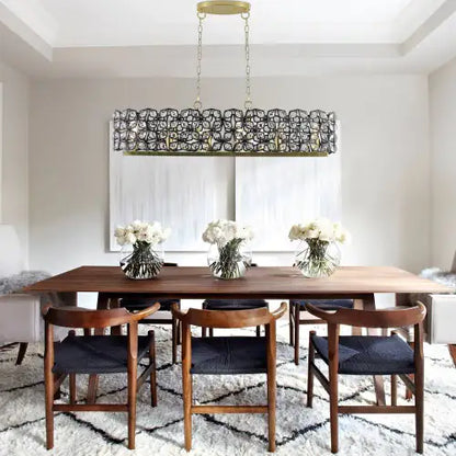 Luxury Gold Oval Crystal Chandelier
