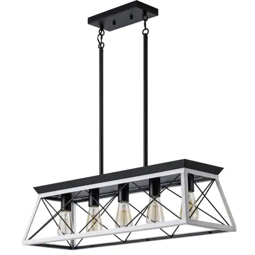 Vintage White Ironwood Room Chandelier