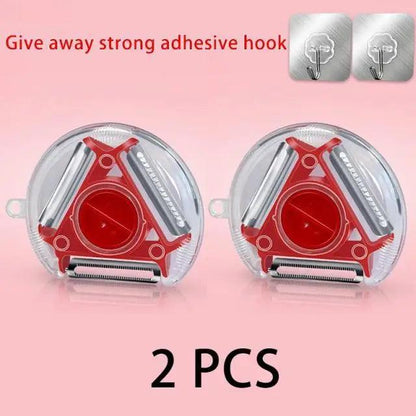 New Incredible Magic Trio Peeler Set Slicer Stainless Steel Peeler Shredder Cutter Multi Peel Blade Kitchen Tool
