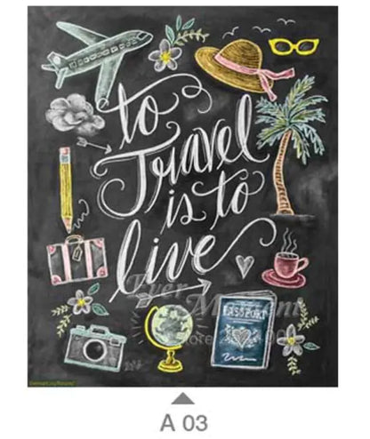 Chalkboard Wall Mural, 5D DIY Diamond Painting Decor