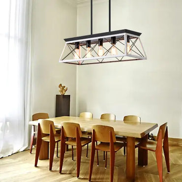 Vintage White Ironwood Room Chandelier