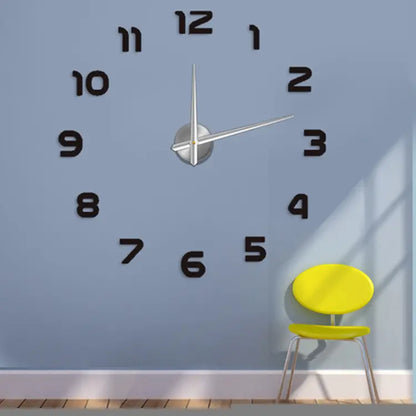 Creative 3D Acrylic DIY Wall Clock for Living Room