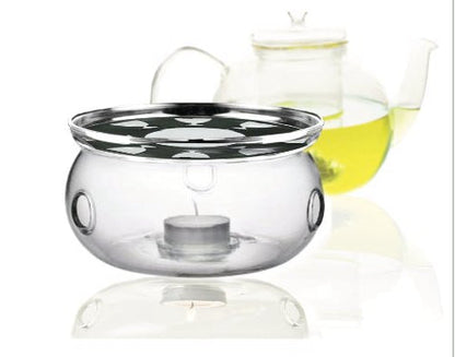 SET of Teapot with infuser + warmer and 6 single layer cups with cup placers
