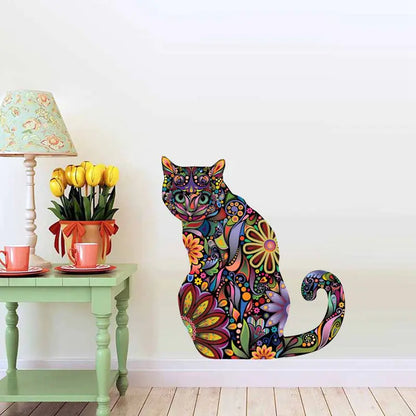 3D Colorful Cat PVC Wall Stickers for Kids' Room