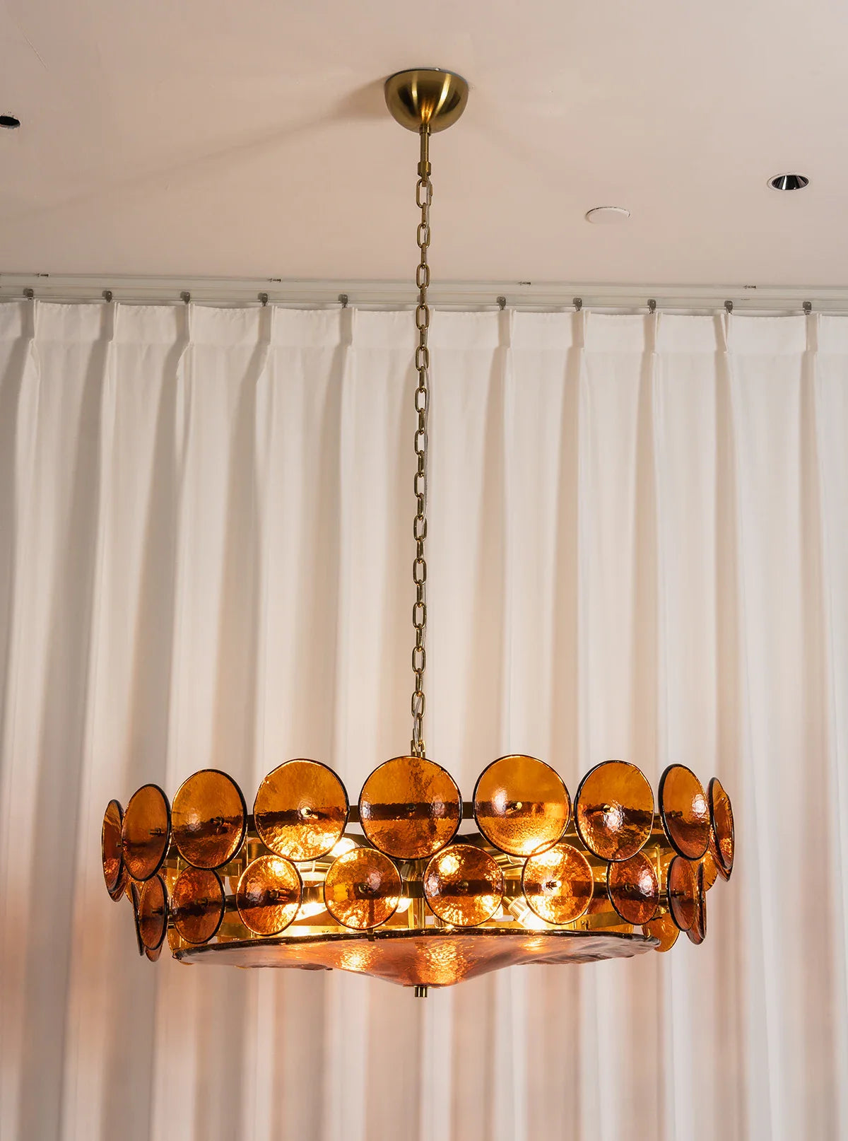 Luxe Solaris Murano Disc Chandelier