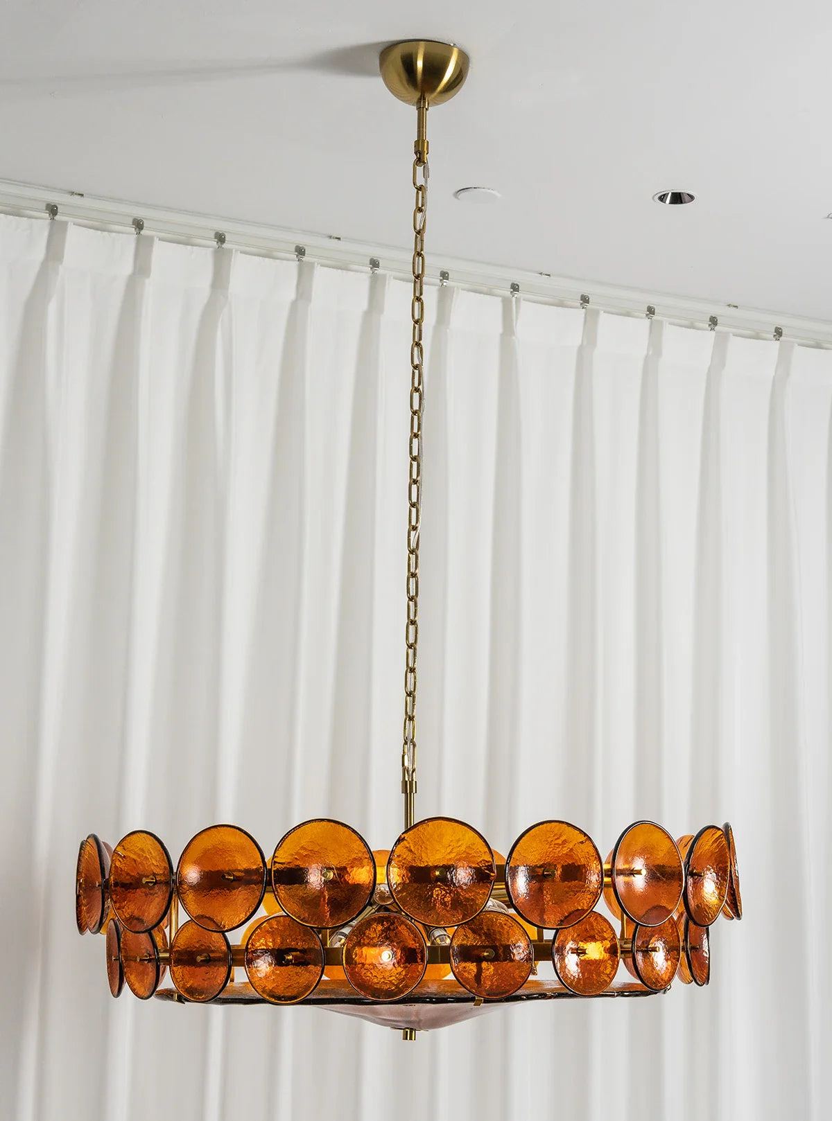 Luxe Solaris Murano Disc Chandelier