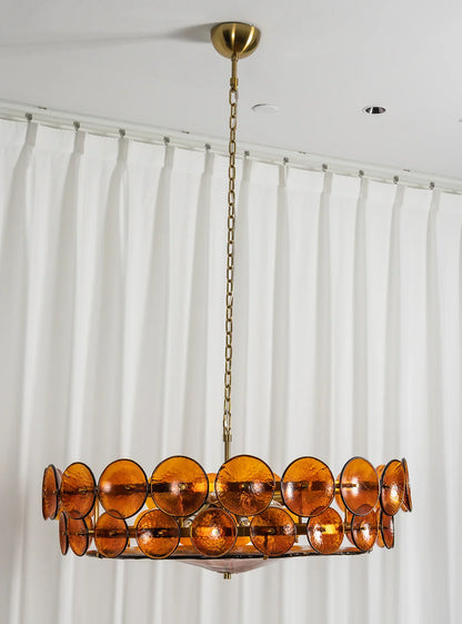 Luxe Solaris Murano Disc Chandelier